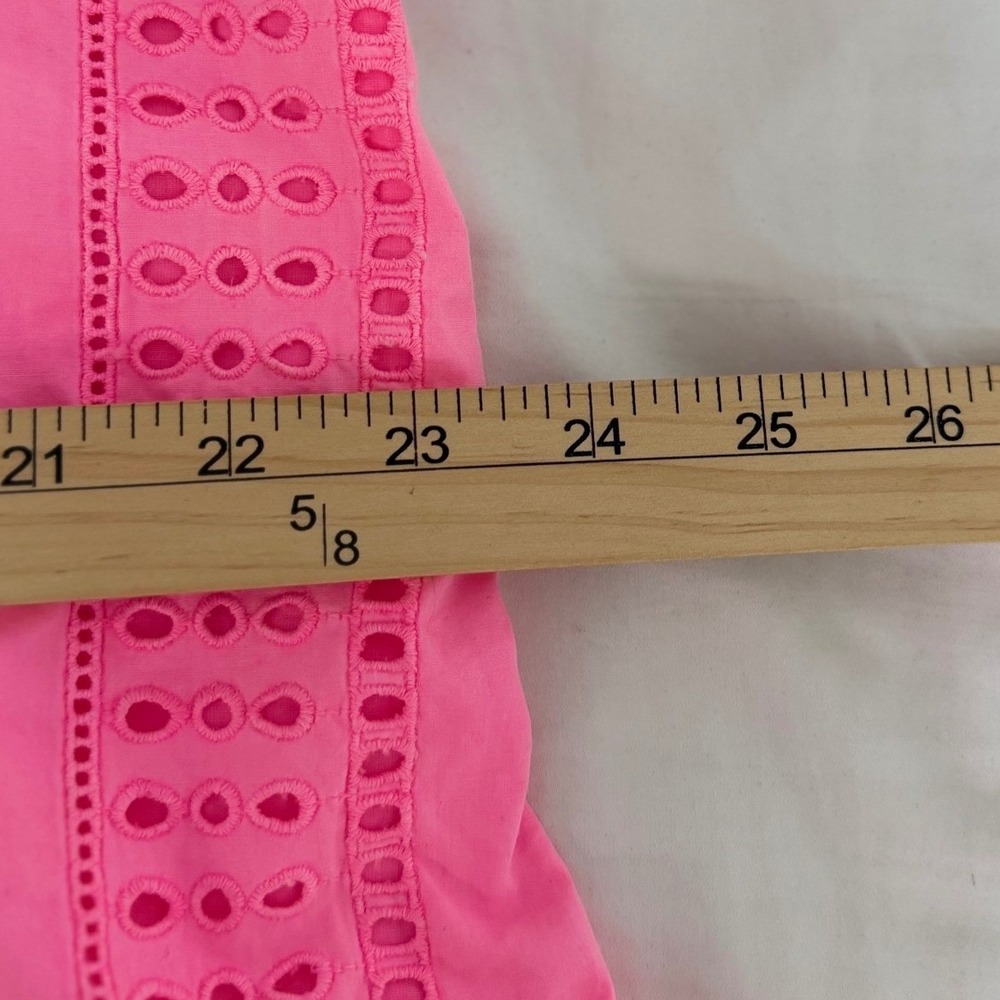 Vineyard Vines Hot Pink Eyelet Sleeveless Mini Dress - Picture 9 of 11